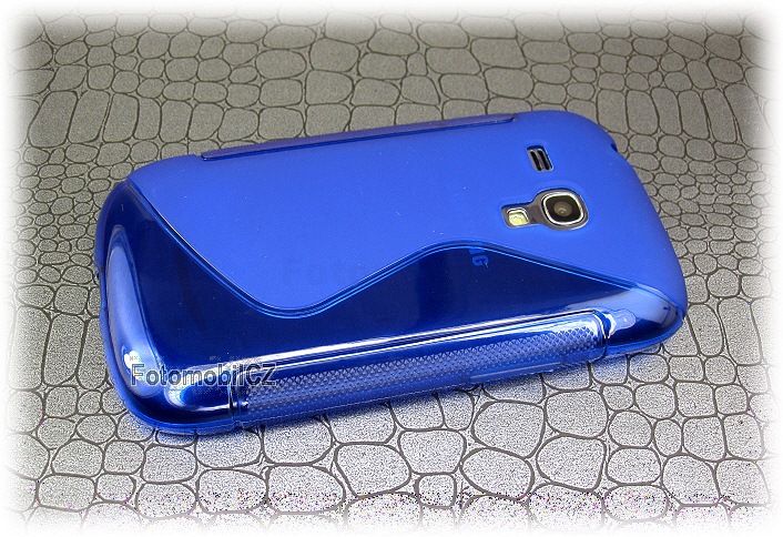 Silikonové pouzdro modré + fólie pro Samsung i8190 S3 mini