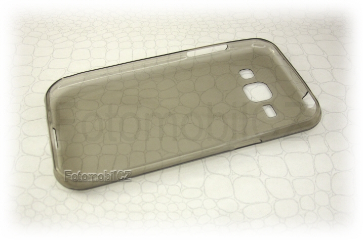 Černé tenké průhledné silikonové pouzdro pro Samsung J100 Galaxy J1