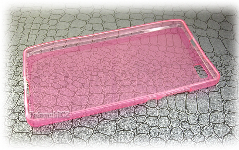 Průhledné růžové silikonové pouzdro pro Huawei P8 Lite