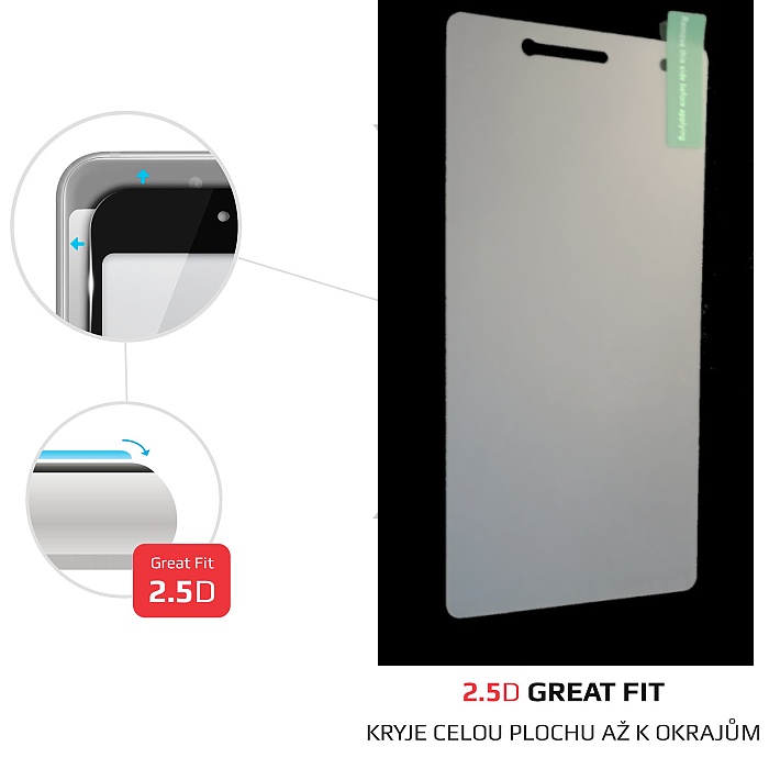 2,5D ochranné tvrzené sklo FIXED Full-Cover pro Huawei P8 Lite 2015, přes celý displej, čiré, 0.33 mm