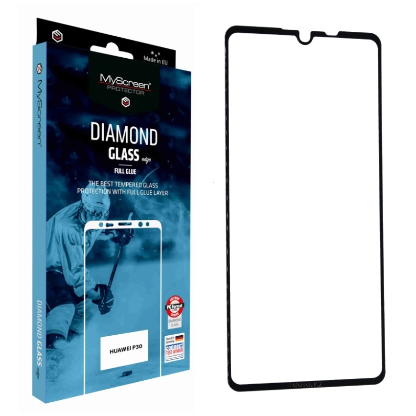 Ochranné sklo displeje MyScreen Diamond Glass FullGlue černé pro Huawei P30