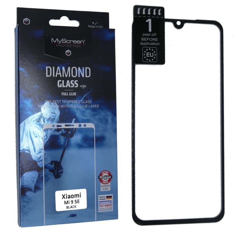 Ochranné sklo displeje MyScreen Diamond Glass FullGlue černé pro Xiaomi Mi 9 SE