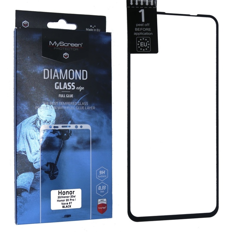Ochranné sklo displeje MyScreen Diamond Glass FullGlue černé pro Honor 20 / Honor 20 Pro / Huawei Nova 5T