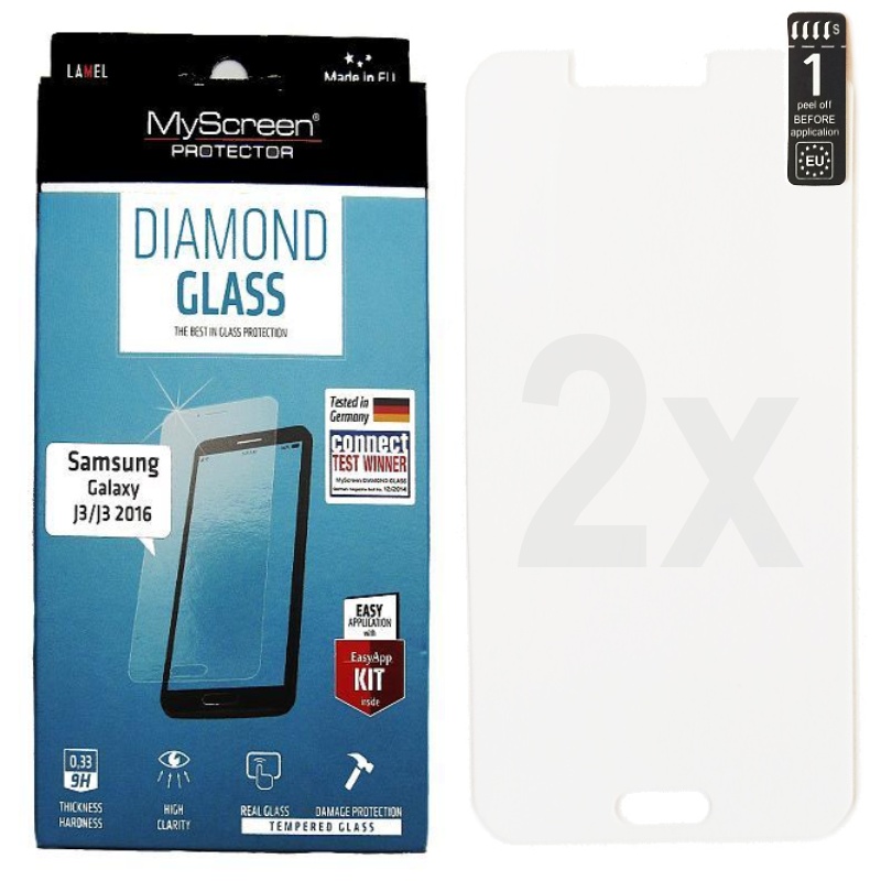 2 kusy ochranné sklo myScreen DIAMOND GLASS pro Samsung J320 Galaxy J3 2016