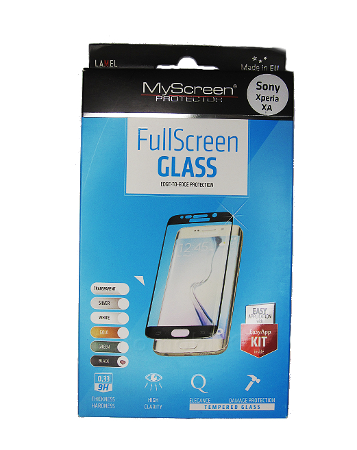 Ochranné sklo displeje MyScreen FullScreen Glass černý pro Sony Xperia XA
