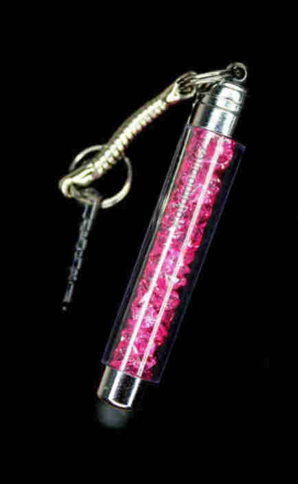Luxusní univerzální stylus s růžovými kamínky