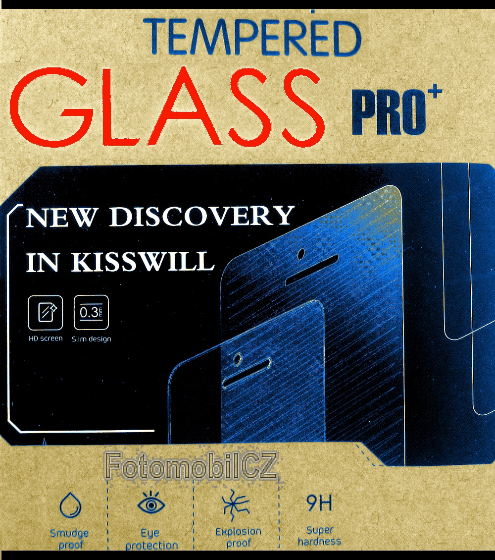 Kisswill Tvrzené Sklo 2.5D 0.3mm pro Huawei Y6 Pro
