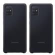 2 kusy EF-PA715TBE Samsung Silikonový Kryt pro Galaxy A71 Black