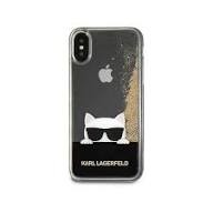 KLHCPXCHPEEGO Karl Lagerfeld  CHOUPETTE SUNGLASS  TPU silikonové pouzdro Glitter Star GOLD ZLATÁ  barva pro iPhone X / XS