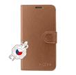 Pouzdro typu kniha FIXED FIT Shine pro Huawei P30, bronzové + sklo na displej