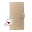 Pouzdro typu kniha FIXED FIT Shine pro Samsung Galaxy A70, zlaté + sklo na displej