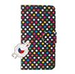 Pouzdro typu kniha FIXED FIT pro Samsung Galaxy A70, motiv Rainbow Dots + sklo na displej