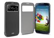 Puro pouzdro Booklet View pro Samsung i9505 Galaxy S4, černá + fólie na displlej