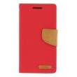 Mercury Canvas diářové Pouzdro pro Apple iPhone 5 / 5S / SE Red / Camel