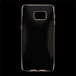 Kisswill TPU silikonové transparentní pouzdro / GOLD zlatá barva pro Samsung G928 Galaxy S6 Edge Plus
