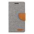 Mercury Canvas diářové Pouzdro pro Samsung G930 Galaxy S7 Grey / Camel