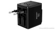 USAMS CC44 Cestovní nabíječka Multi Travel Adapter 4v1 Black (EU Blister)