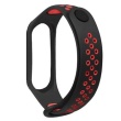 Tactical 281 Double Silikonový Řemínek pro Xiaomi Mi Band 3 / 4 Black / Red