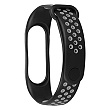Tactical 280 Double Silikonový Řemínek pro Xiaomi Mi Band 3 / 4 Black / Grey