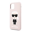 KLHCN65SLFKPI Karl Lagerfeld Silikonový Kryt pro iPhone 11 Pro Max PINK růžová barva