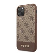 Pouzdro Guess 4G Stripe iPhone 11 hnědé