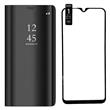 Pouzdro Smart Clear View pro Samsung Galaxy A20e černé + sklo na displej
